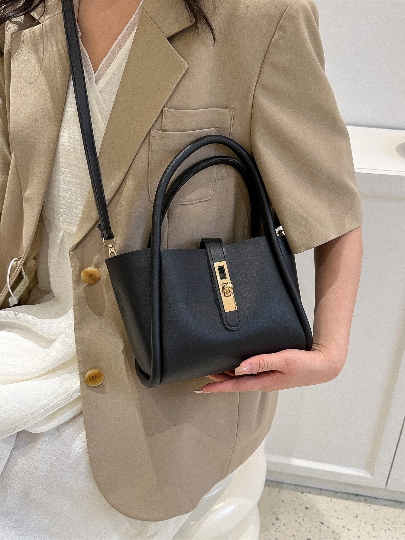 Trend | Sac à Main Unicolore en PU