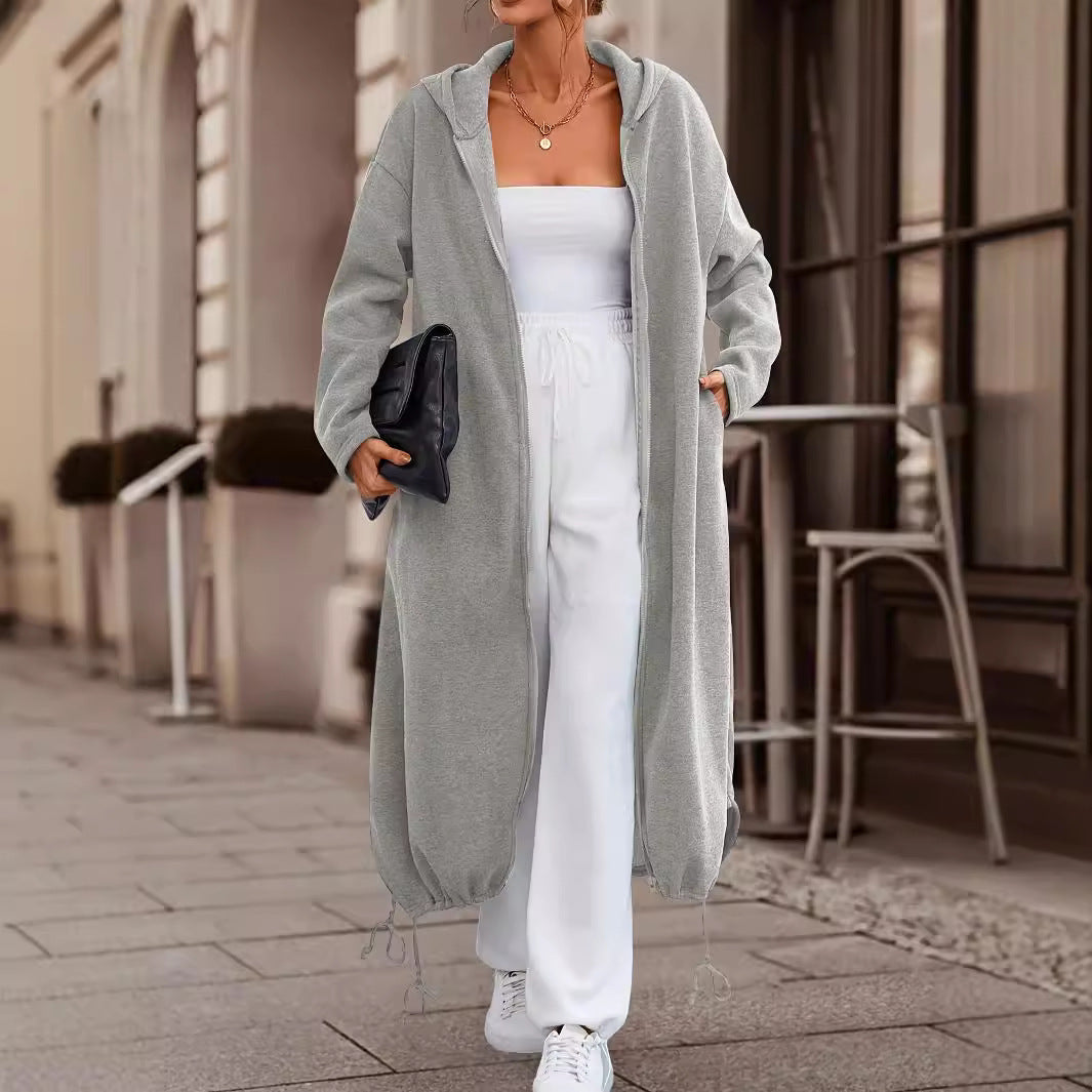 Manteau long épais femme