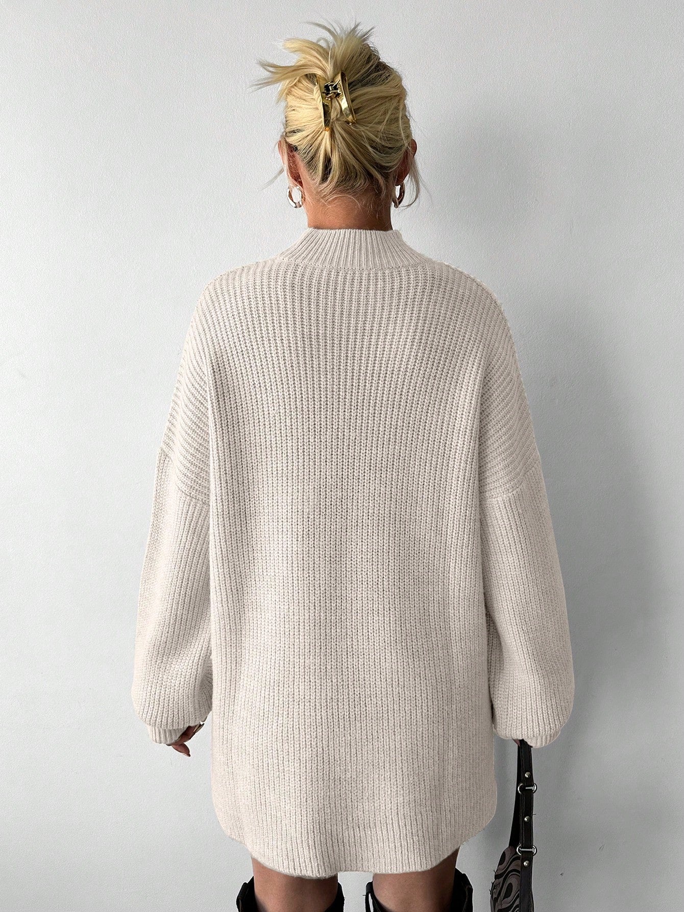 Elegancia | Pull Col Montant Asymétrique