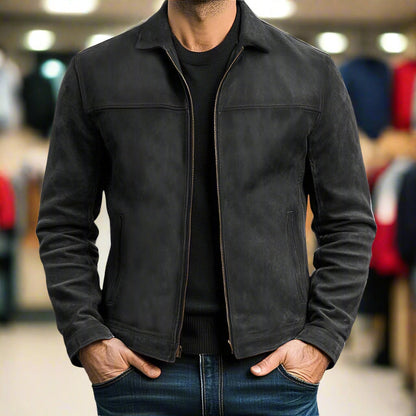 Gabin™ – Veste en cuir haut de gamme avec fermeture éclair