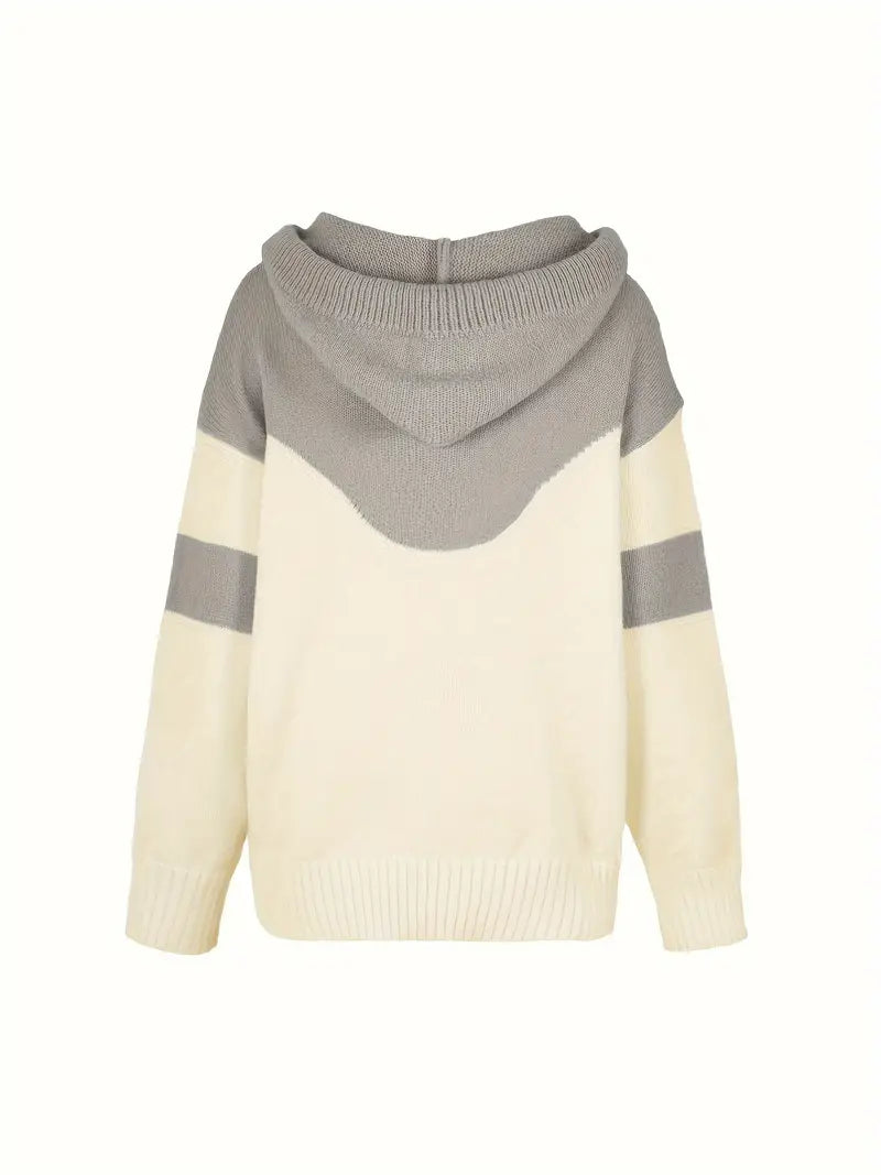 Fanny™ - Pull color block avec capuche et cordon de serrage