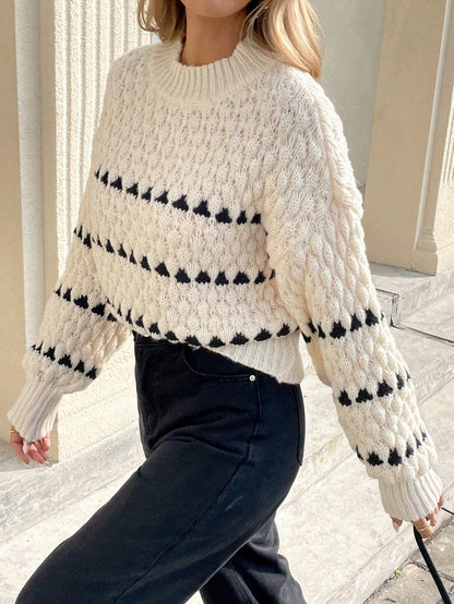 Frenchy | Pull Oversize Motif Géométrique