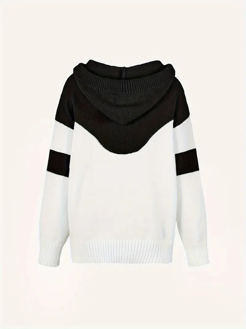 Fanny™ - Pull color block avec capuche et cordon de serrage