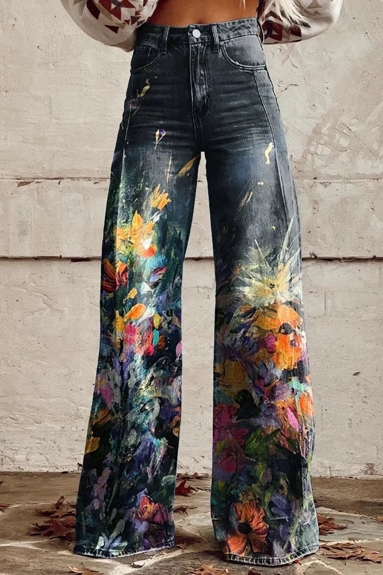 Flora™ - Le pantalon chef-d'œuvre fleuri