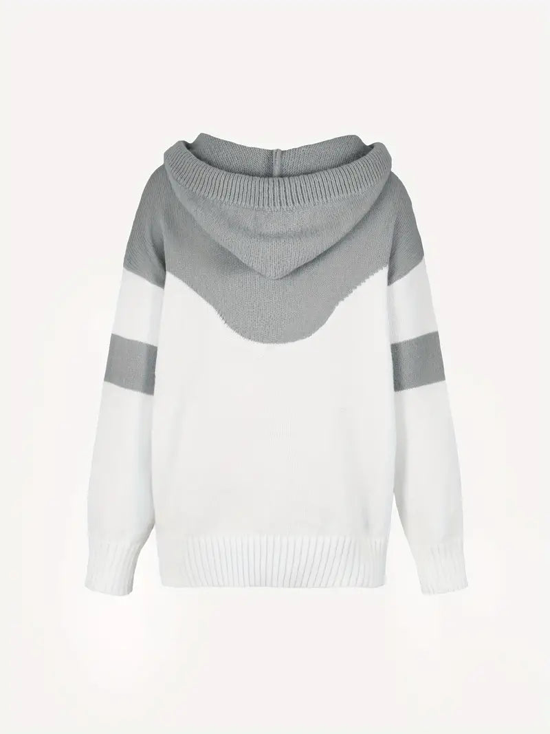 Fanny™ - Pull color block avec capuche et cordon de serrage