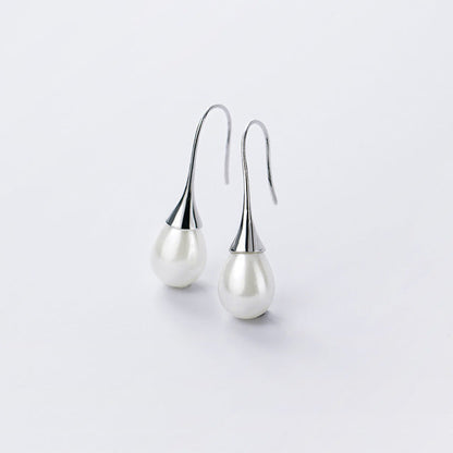 Boucles d'Oreilles en Forme de Goutte avec Perles