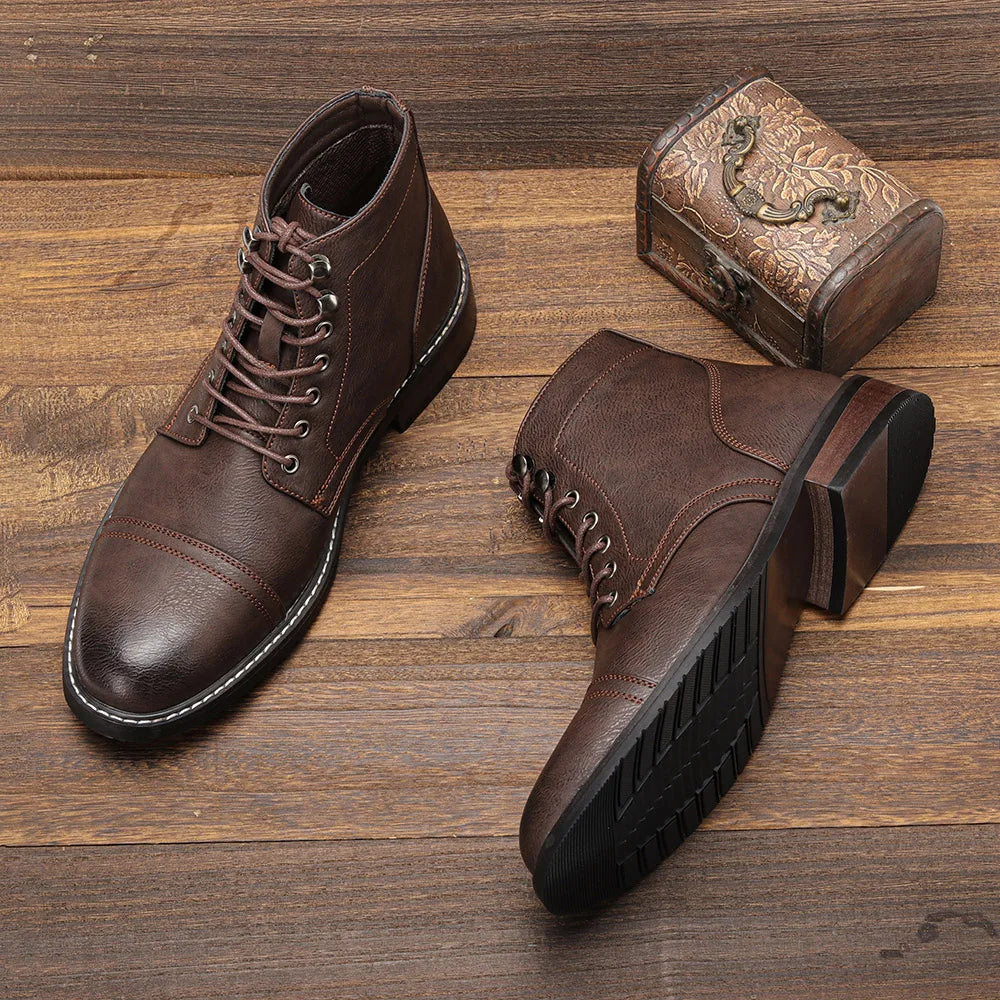 Bernard™ - bottes derby à bout renforcé vintage