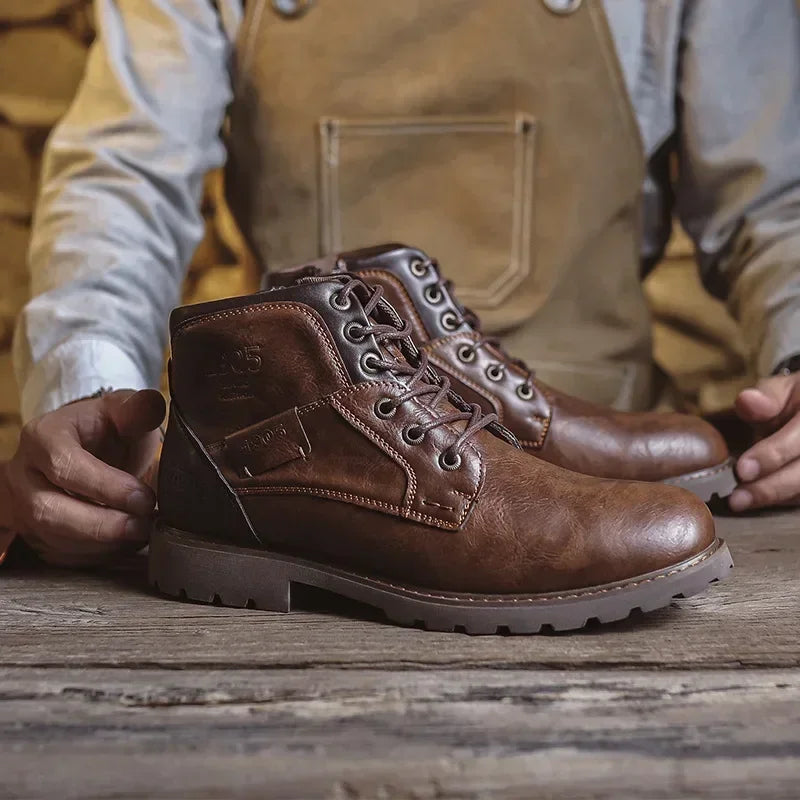 Michel™ - bottes décontractées en cuir de style britannique pour hommes