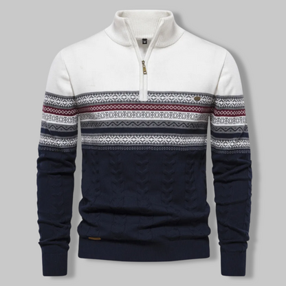 Alpina™ - Pull en coton à col zippé