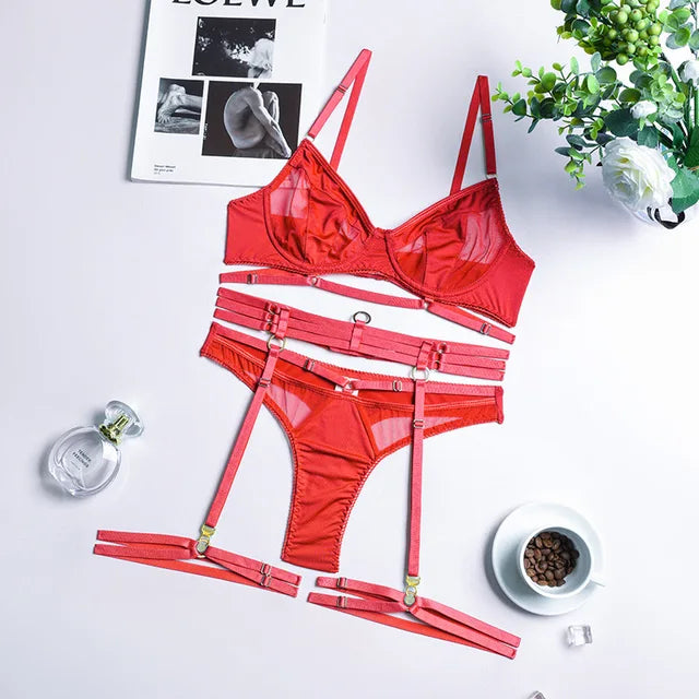 Suzanne™ - Ensemble de lingerie française 3 pièces