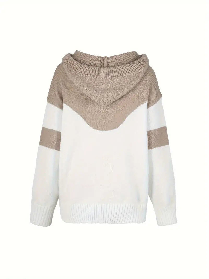 Fanny™ - Pull color block avec capuche et cordon de serrage