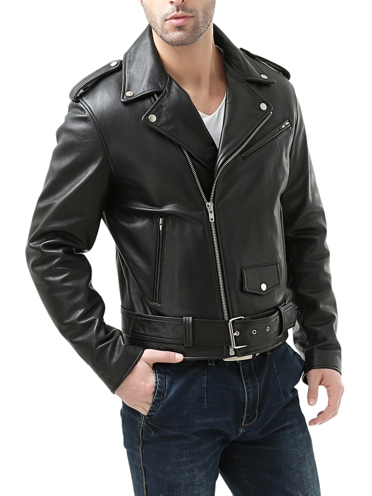 Lucien™ – Veste biker rétro