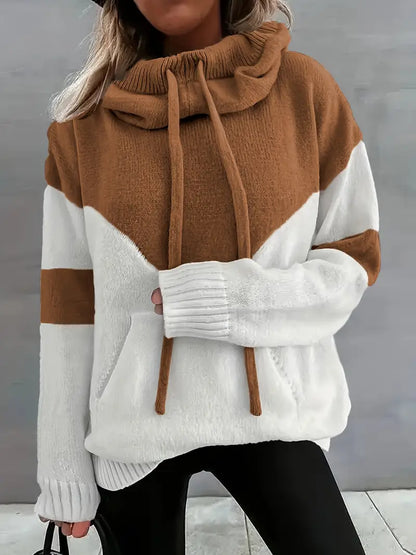 Fanny™ - Pull color block avec capuche et cordon de serrage