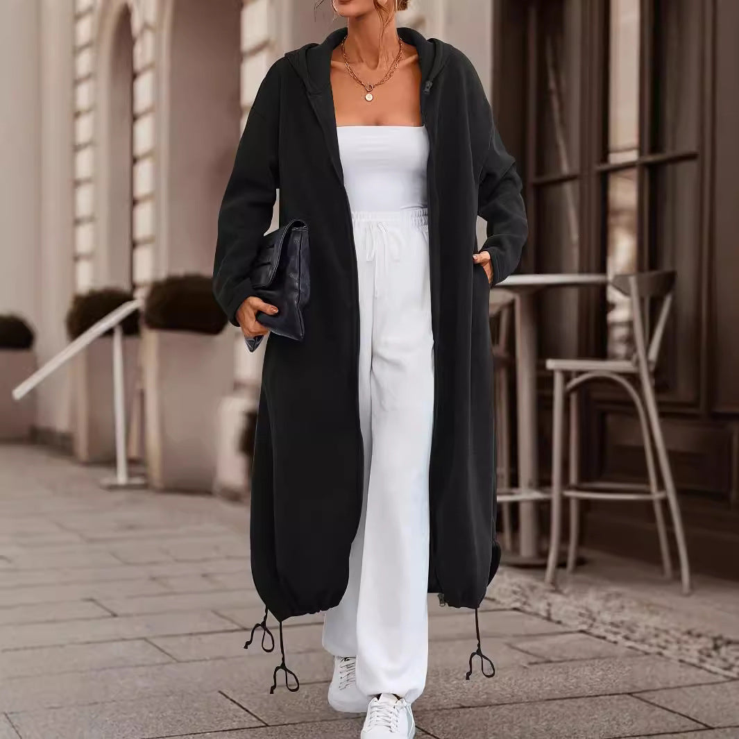 Manteau long épais femme