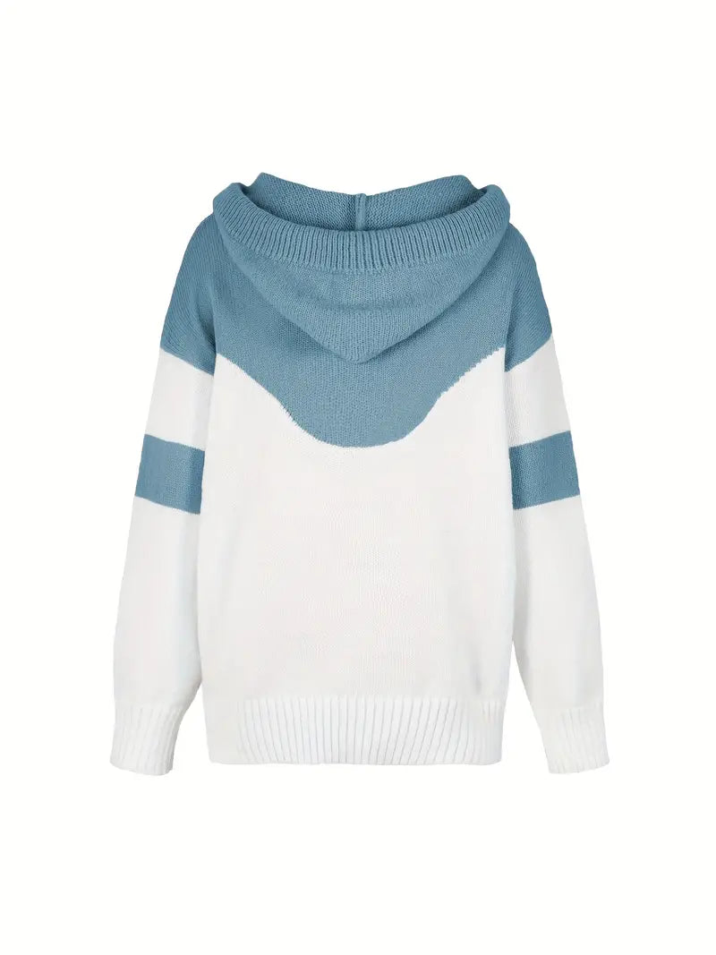 Fanny™ - Pull color block avec capuche et cordon de serrage