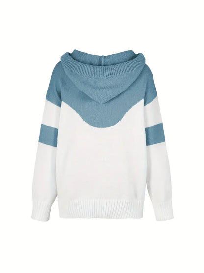 Fanny™ - Pull color block avec capuche et cordon de serrage