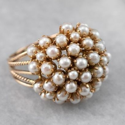 Bague avec Perles Serties