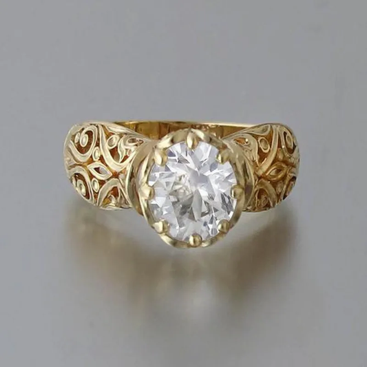 Bague Élégante avec Zirconia Blanche