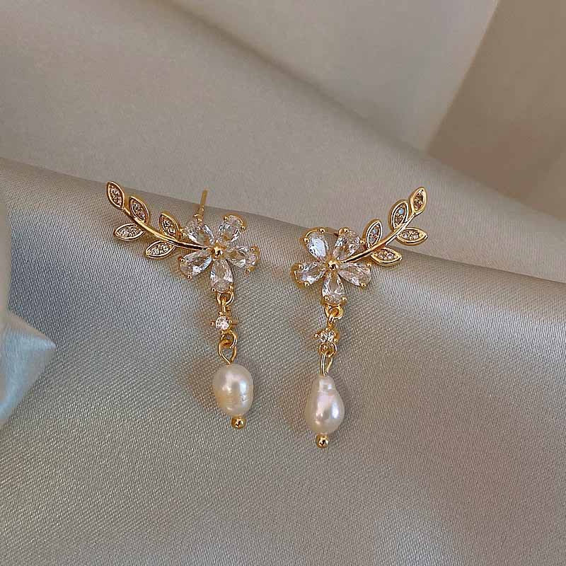 Boucles d'oreilles marguerite avec perles